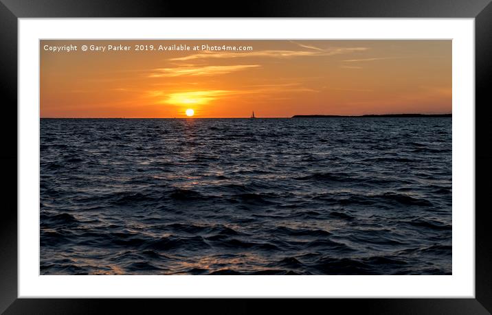 Beautiful sunset in Key Largo, Florida keys, USA.	 Framed Mounted Print by Gary Parker