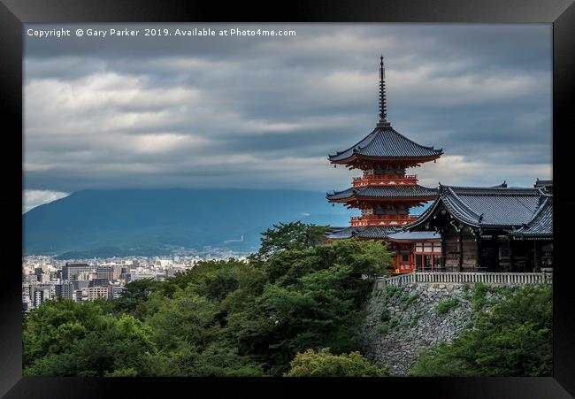 Kiyomizudera Pagoda, in Kyoto, Japan  Framed Print by Gary Parker