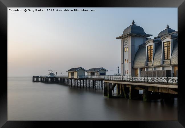 The victorian architecture of Penarth Pier Cardiff Framed Print by Gary Parker