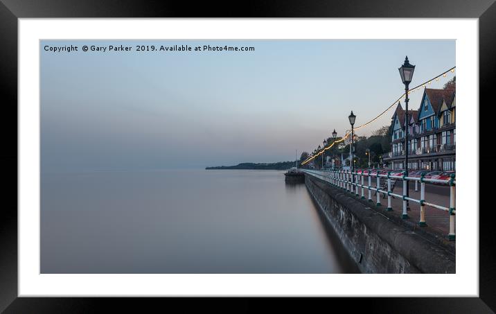 Penarth seafront, near Cardiff in south Wales  Framed Mounted Print by Gary Parker