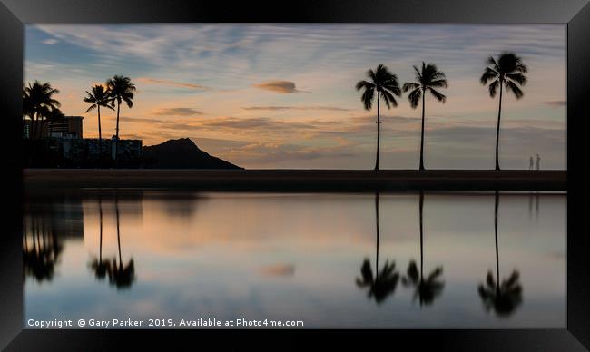 Hawaiian Silhouette Framed Print by Gary Parker