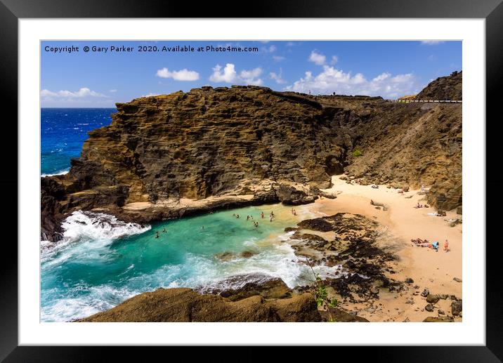 View of Halona Cove, Oahu, Hawaii  Framed Mounted Print by Gary Parker