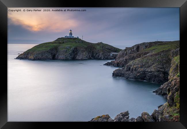 Strumble Head Lighthouse, Pembrokeshire  Framed Print by Gary Parker