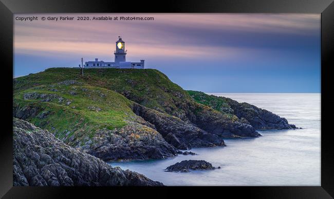Strumble Head Lighthouse, Pembrokeshire  Framed Print by Gary Parker