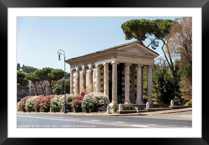 Preserved Roman temple Framed Mounted Print by Gary Parker