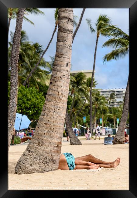 Waikiki Beach  Framed Print by Gary Parker