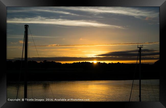 Clydeside Sunset Framed Print by Thistle Images