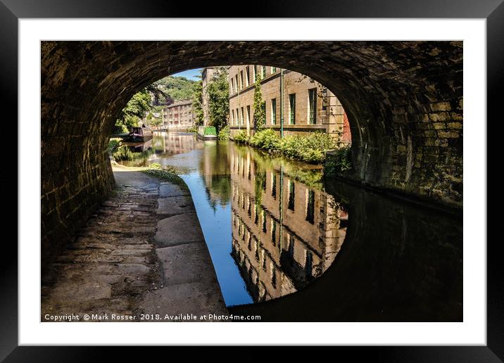 Canal Reflections Framed Mounted Print by Mark S Rosser