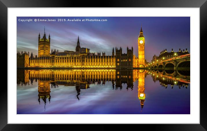 The Palace of Westminster Framed Mounted Print by E J T Photography
