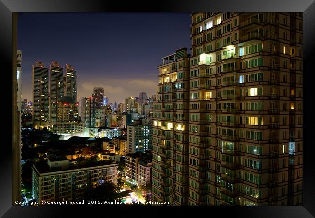 Bangkok's Buildings. Framed Print by George Haddad