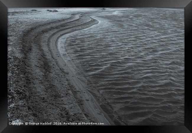 Ripples in the water. Framed Print by George Haddad