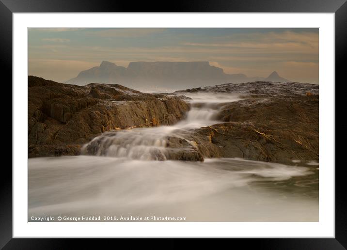 Table Falls Framed Mounted Print by George Haddad