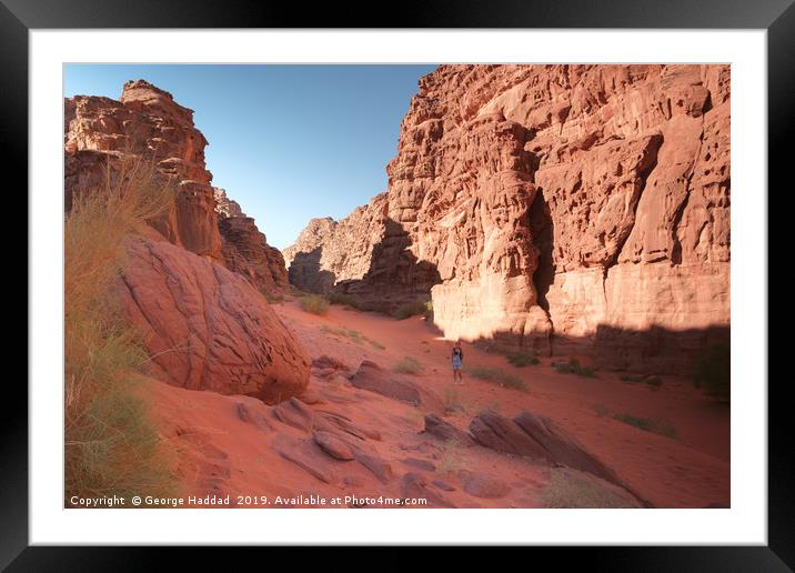 The Martian Landscape. Framed Mounted Print by George Haddad