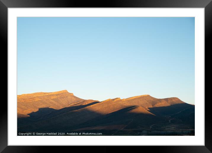 Outdoor mountain Framed Mounted Print by George Haddad
