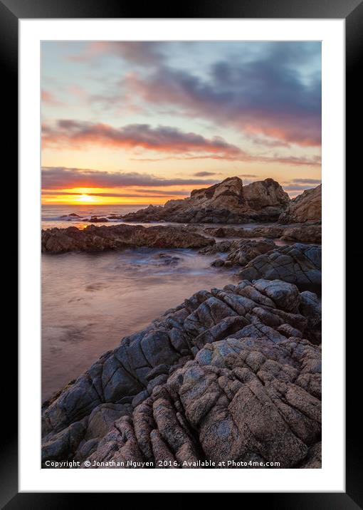 Sunset Over Garrapatta Framed Mounted Print by jonathan nguyen