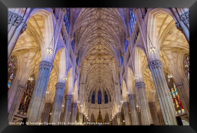 Structure Of St. Patrick Cathedral 1 Framed Print by jonathan nguyen