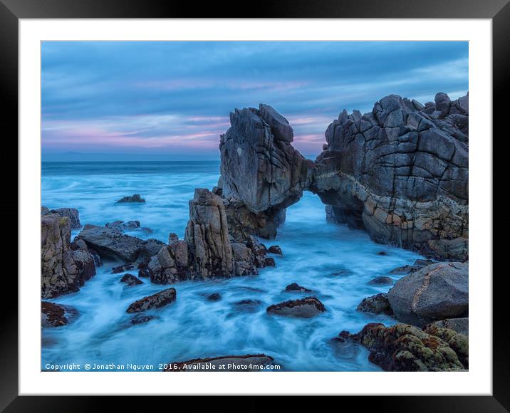 Arch Rock Framed Mounted Print by jonathan nguyen