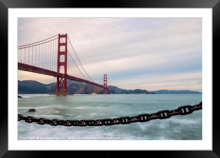 The Golden Gate Framed Mounted Print by jonathan nguyen