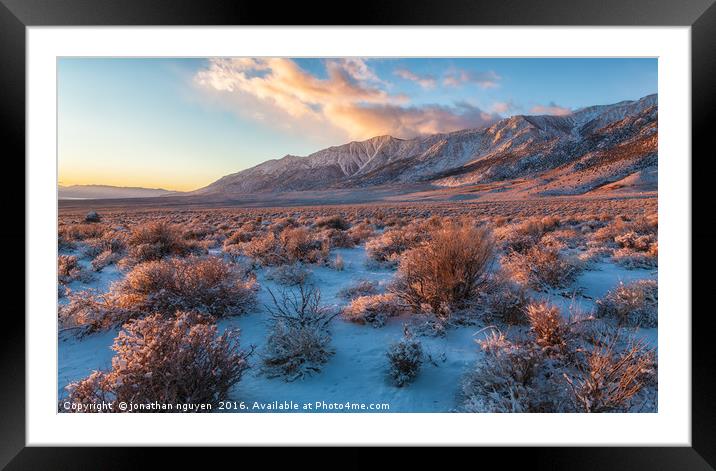 Winter In The Desert Framed Mounted Print by jonathan nguyen