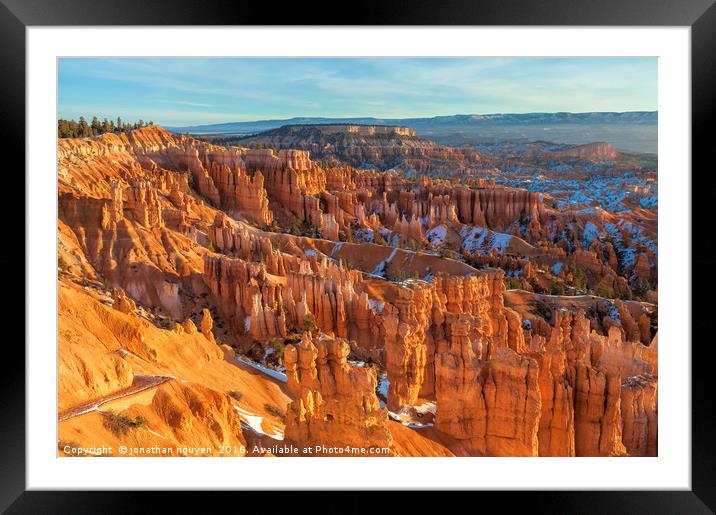 Morning in Bryce Canyon Framed Mounted Print by jonathan nguyen