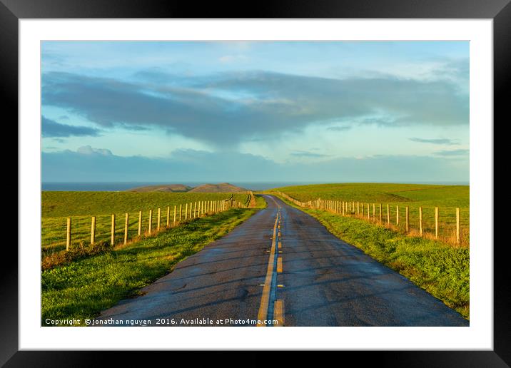 Road To The Pacific  Framed Mounted Print by jonathan nguyen