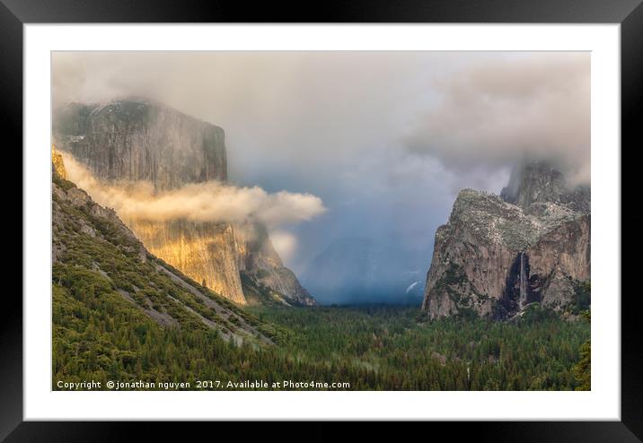 El Capitan Halo Framed Mounted Print by jonathan nguyen