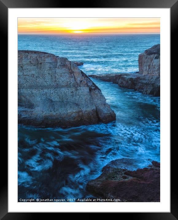 Flow To The Sunset Framed Mounted Print by jonathan nguyen