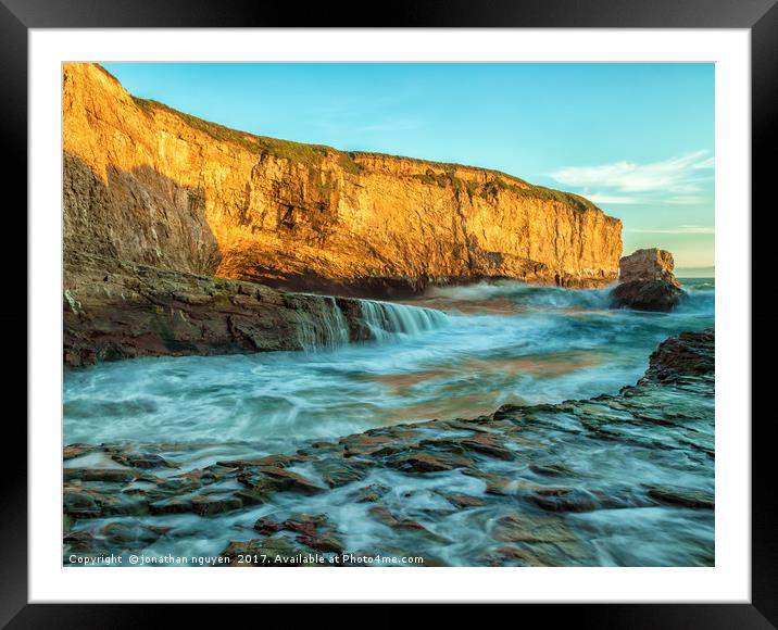 Golden Beach Framed Mounted Print by jonathan nguyen