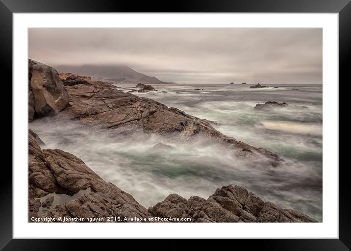 Big Sur Overcast Framed Mounted Print by jonathan nguyen