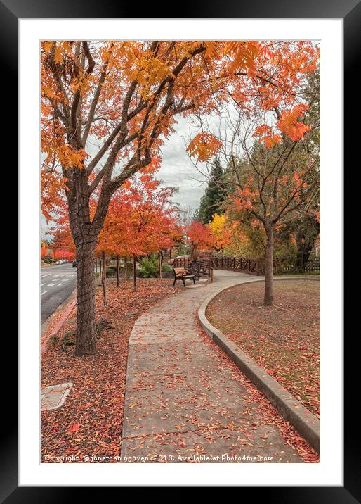 Yountville in Autumn Framed Mounted Print by jonathan nguyen