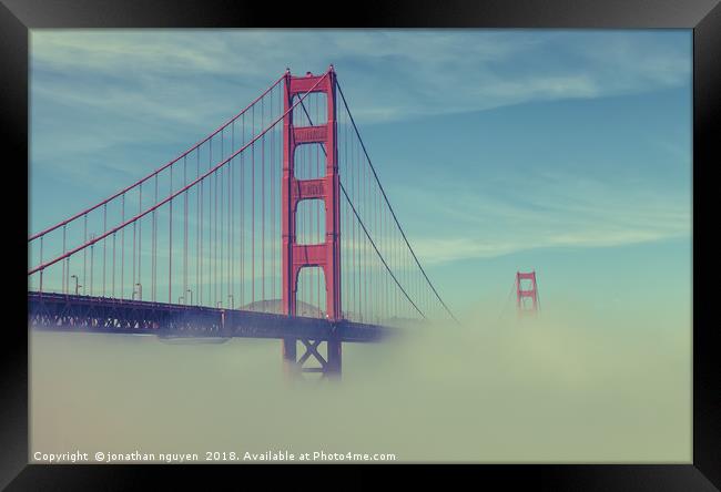 on clouds Framed Print by jonathan nguyen