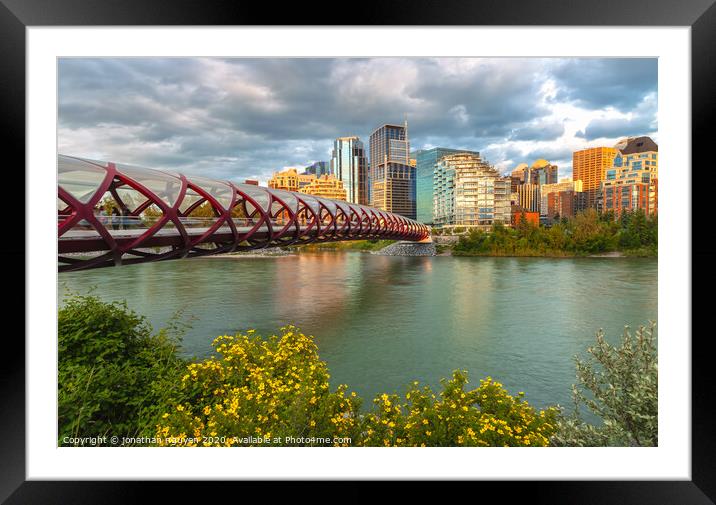 bridge to Calgary Framed Mounted Print by jonathan nguyen