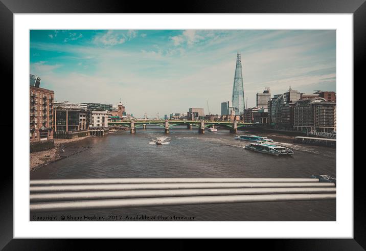 Over the Thames Framed Mounted Print by Shane Hopkins