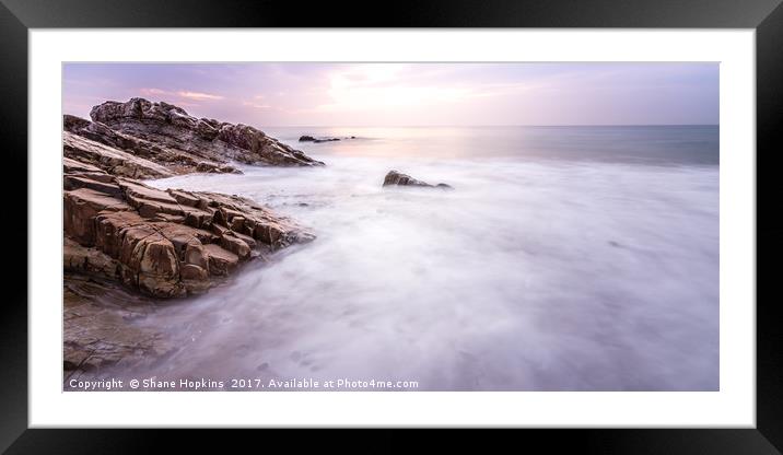 The Incoming Tide at Bude Framed Mounted Print by Shane Hopkins