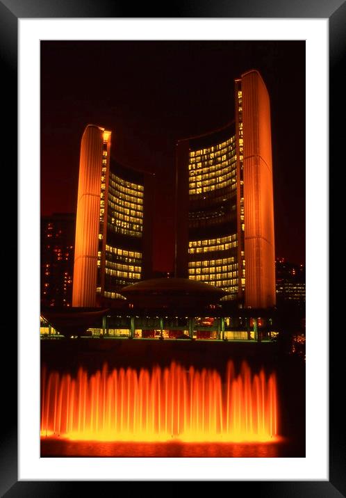 Toronto City Hall Framed Mounted Print by Alfredo Bustos