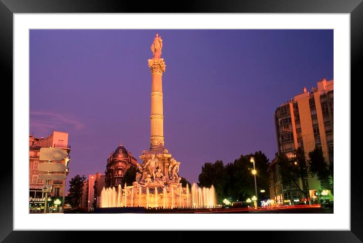 Rotunda, Fontaine Cantini, Marseille, France Framed Mounted Print by Alfredo Bustos