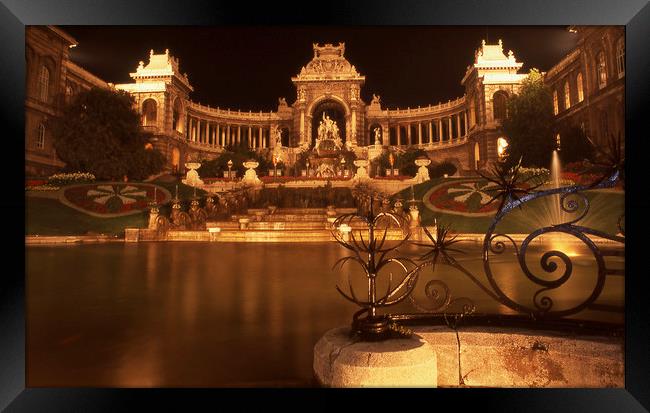 Palais Longchamp: Garden and Fountain Framed Print by Alfredo Bustos