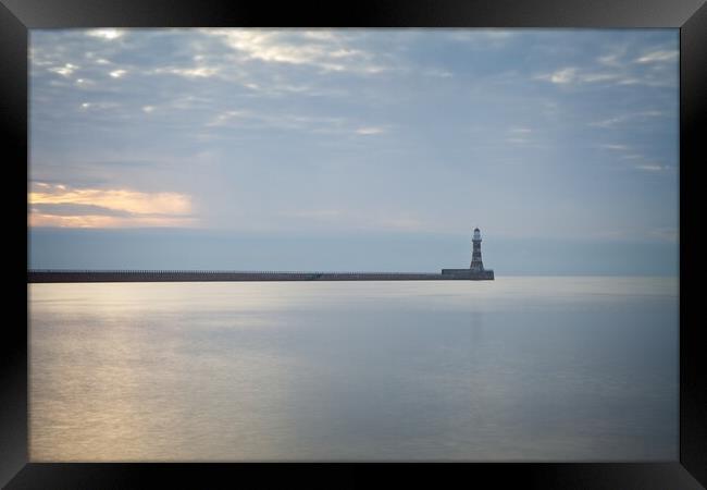 Roker Pier and Lighthouse Framed Print by Rob Cole