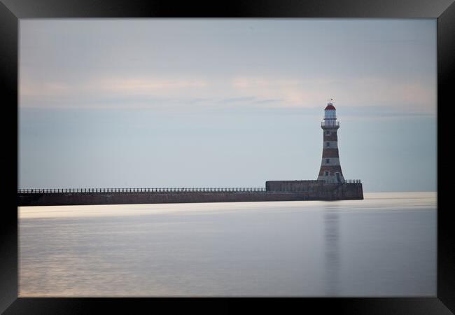 Roker Pier and Lighthouse Framed Print by Rob Cole