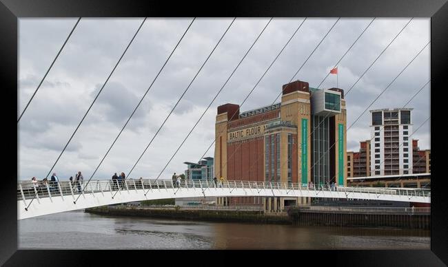 Gateshead Millennium Bridge and Baltic Flour Mill Framed Print by Rob Cole