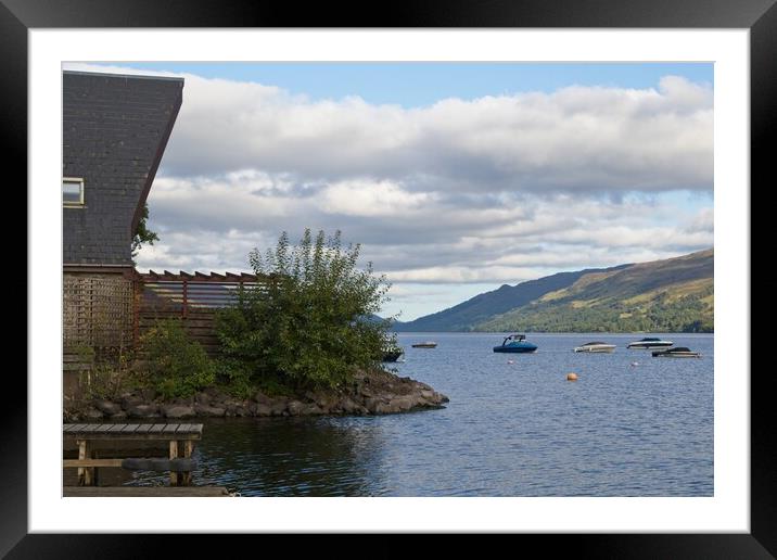 The Boathouse, Lochearnhead Framed Mounted Print by Rob Cole