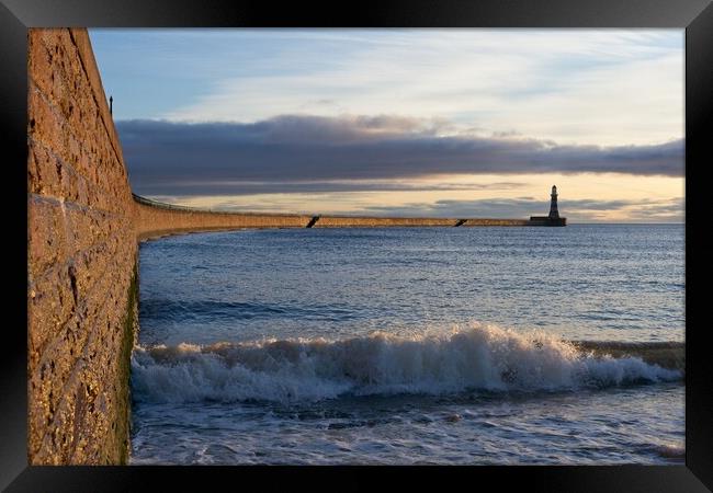 Roker Pier and Lighthouse, Sunderland Framed Print by Rob Cole