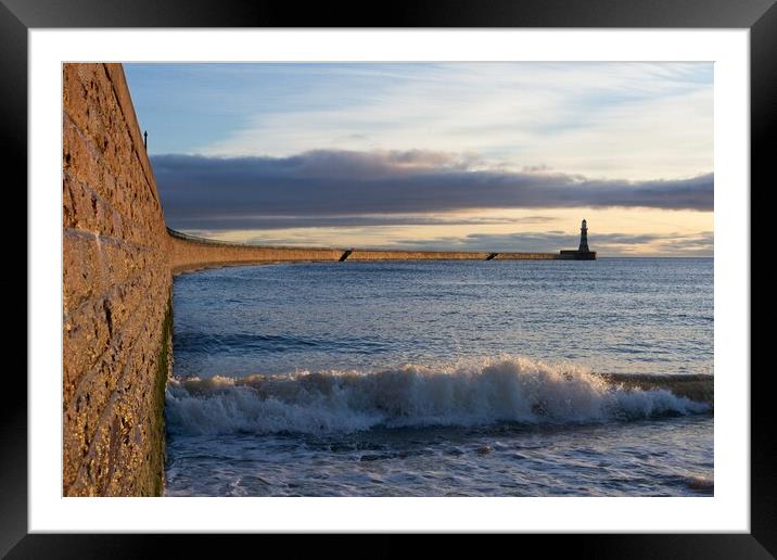 Roker Pier and Lighthouse, Sunderland Framed Mounted Print by Rob Cole