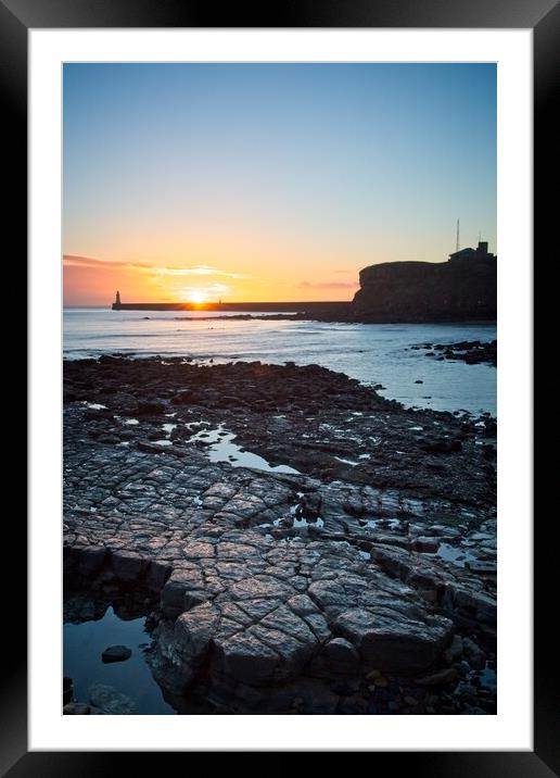 King Edwards Bay, Tynemouth Framed Mounted Print by Rob Cole