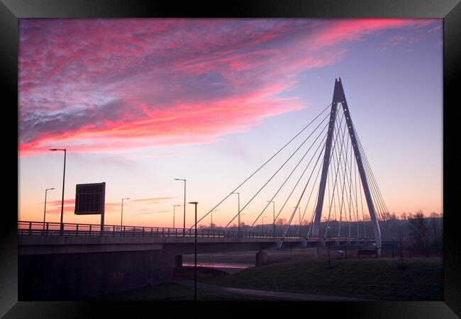 Majestic Sunrise on the Northern Spire Bridge Framed Print by Rob Cole