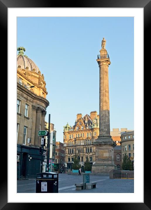 Grey's Monument, Newcastle upon Tyne Framed Mounted Print by Rob Cole