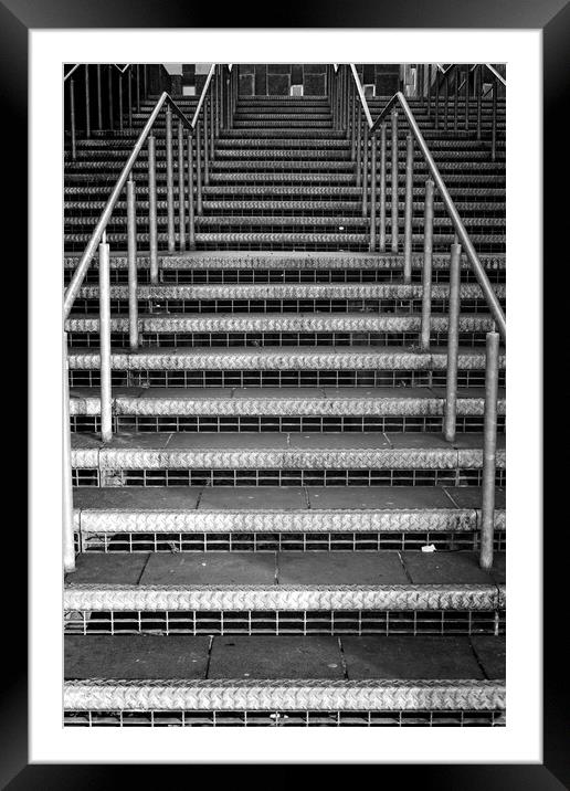 Metal Stairway, Newcastle Framed Mounted Print by Rob Cole