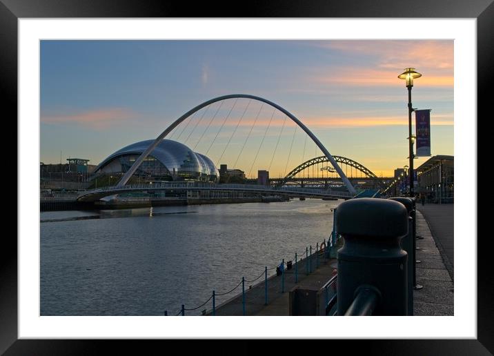 Sunset at Sage Gateshead Framed Mounted Print by Rob Cole