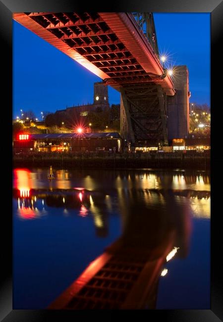 Tyne Bridge Reflections Framed Print by Rob Cole