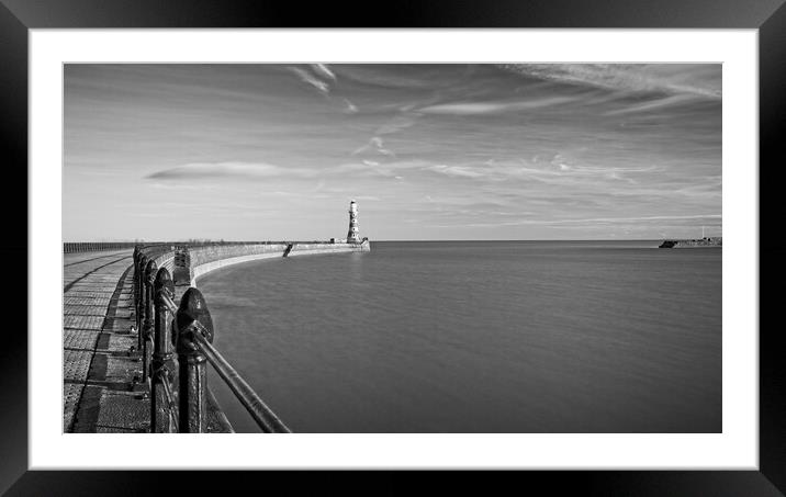 Majestic Roker Lighthouse Framed Mounted Print by Rob Cole